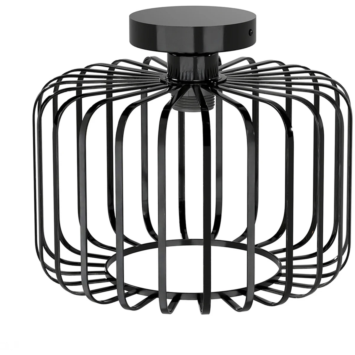Emitto Industrial Ceiling Light Metal Cage Semi Flush 28cm - Black – image 8