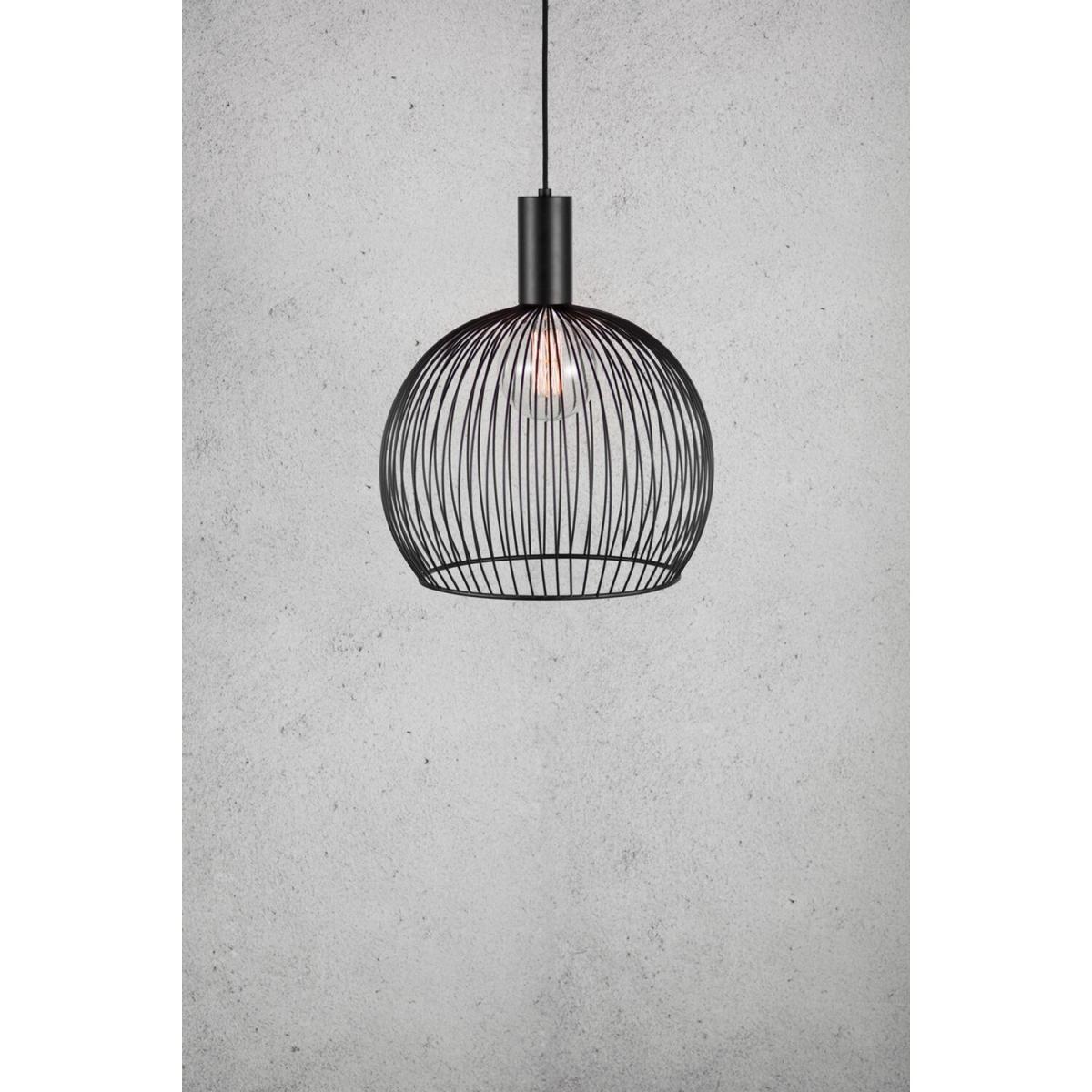 Aver 40cm Wire Frame Pendant Ceiling Light Black, E27 - Black – image 4