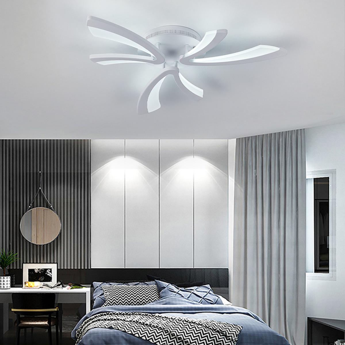 V Shaped LED Semi Flush Ceiling Light - Silver / Dimmable / 90W – image 12