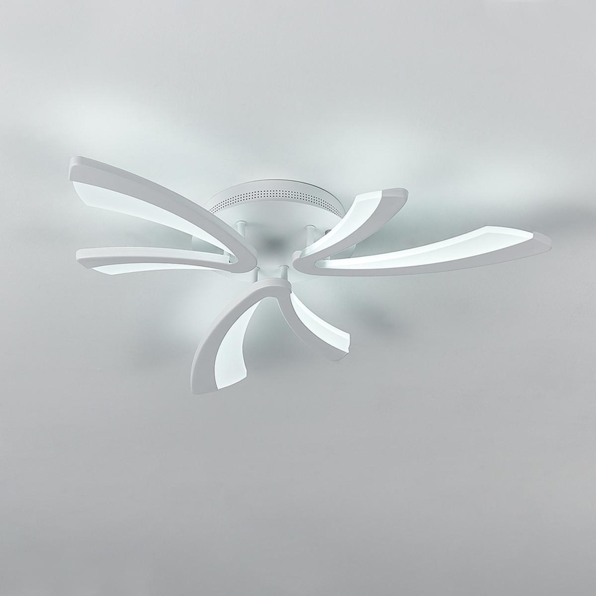 V Shaped LED Semi Flush Ceiling Light - Silver / Dimmable / 90W – image 13