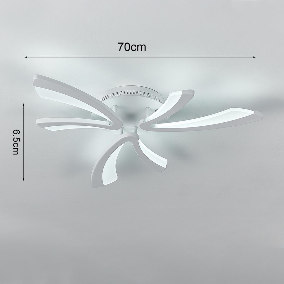 V Shaped LED Semi Flush Ceiling Light - Silver / Dimmable / 90W – image 14