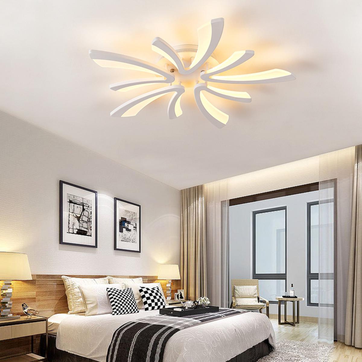 V Shaped LED Semi Flush Ceiling Light - Silver / Dimmable / 90W – image 15