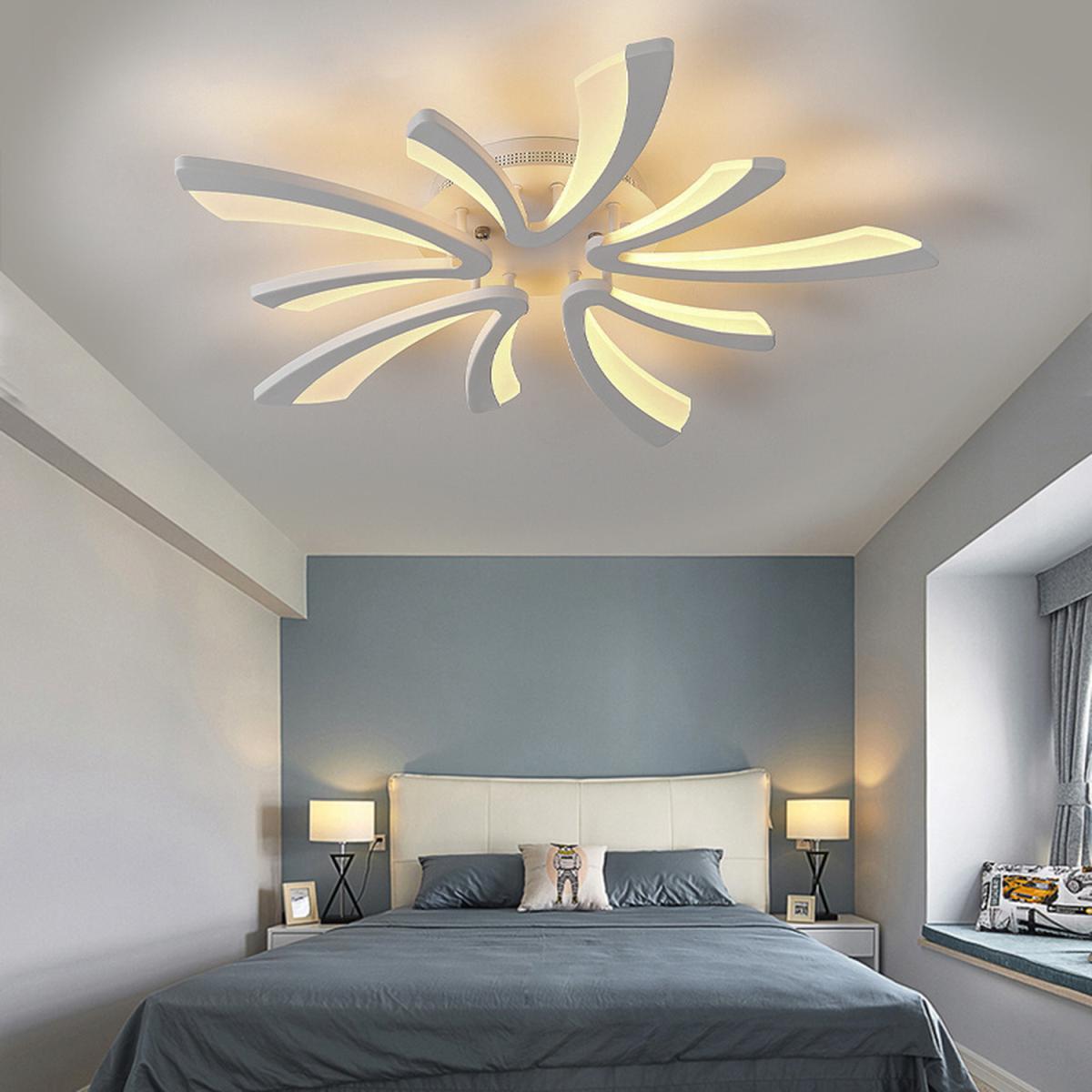 V Shaped LED Semi Flush Ceiling Light - Silver / Dimmable / 90W – image 16