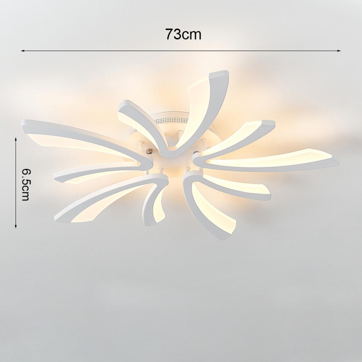 V Shaped LED Semi Flush Ceiling Light - Silver / Dimmable / 90W – image 17