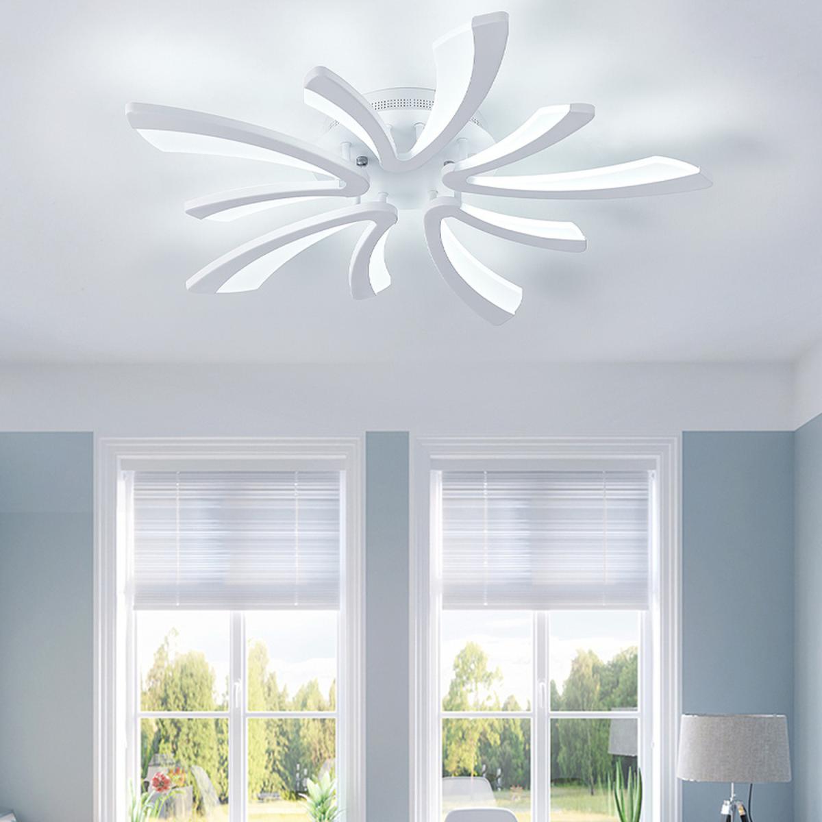 V Shaped LED Semi Flush Ceiling Light - Silver / Dimmable / 90W – image 18
