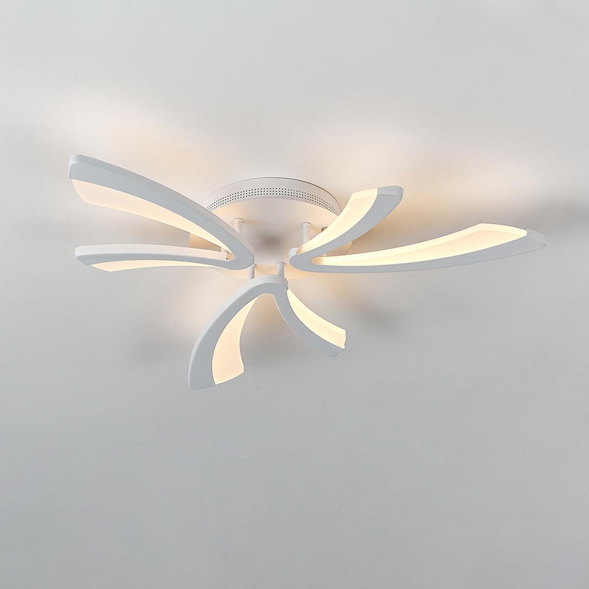 V Shaped LED Semi Flush Ceiling Light - Silver / Dimmable / 90W – image 20
