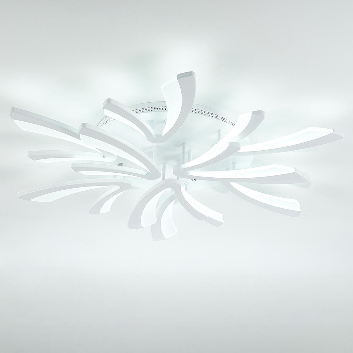 V Shaped LED Semi Flush Ceiling Light - Silver / Dimmable / 90W – image 23
