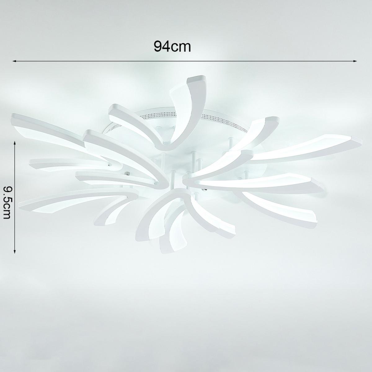 V Shaped LED Semi Flush Ceiling Light - Silver / Dimmable / 90W – image 24