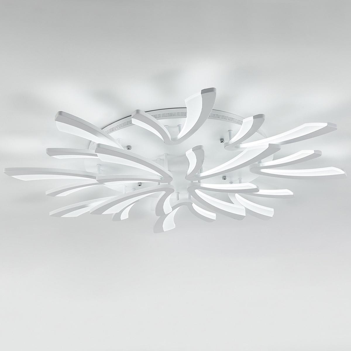 V Shaped LED Semi Flush Ceiling Light - Silver / Dimmable / 90W – image 25