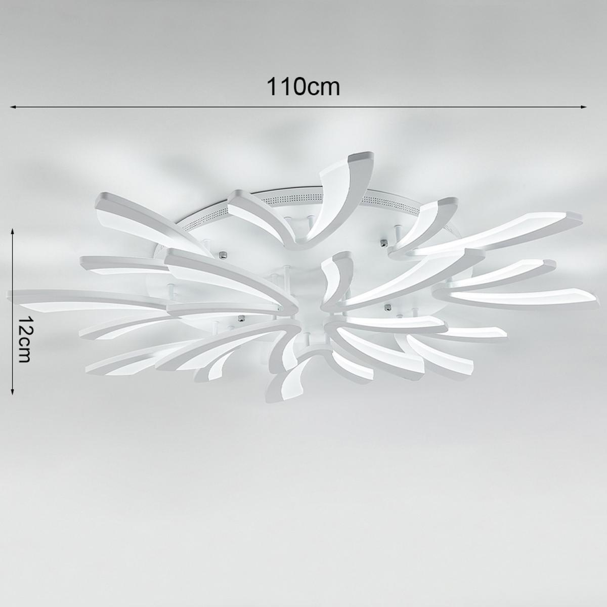 V Shaped LED Semi Flush Ceiling Light - Silver / Dimmable / 90W – image 26