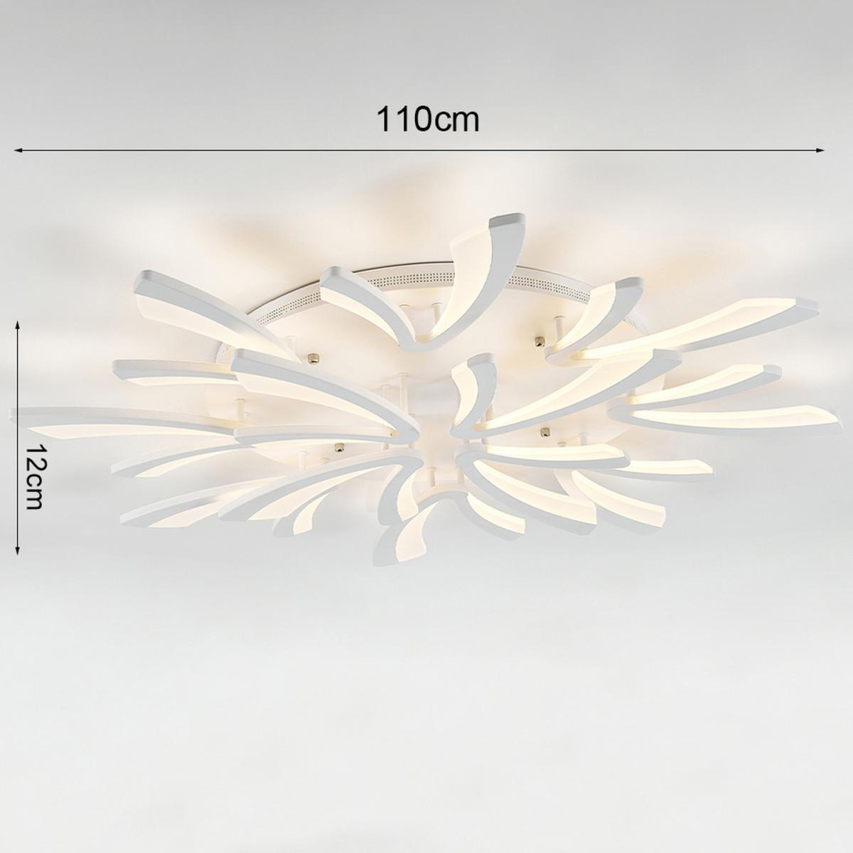 V Shaped LED Semi Flush Ceiling Light - Silver / Dimmable / 90W – image 28