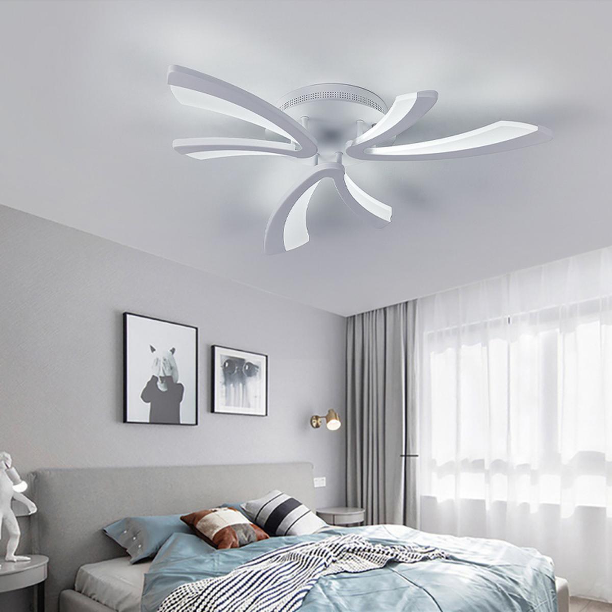 V Shaped LED Semi Flush Ceiling Light - Silver / Dimmable / 90W – image 6