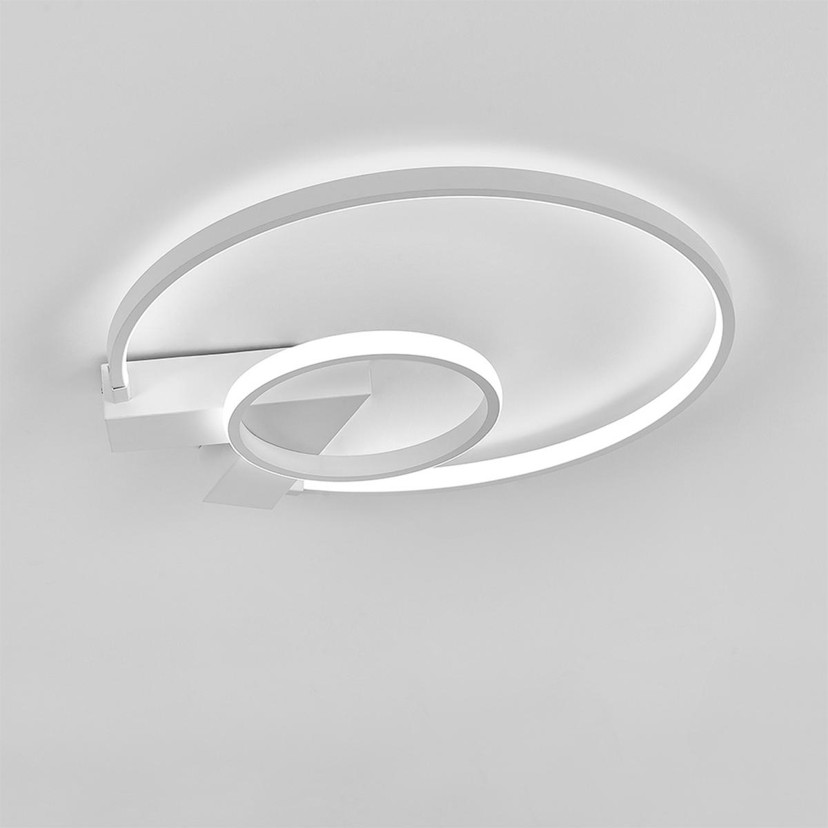Geometric LED Semi Flush Light - White / Cool White – image 2