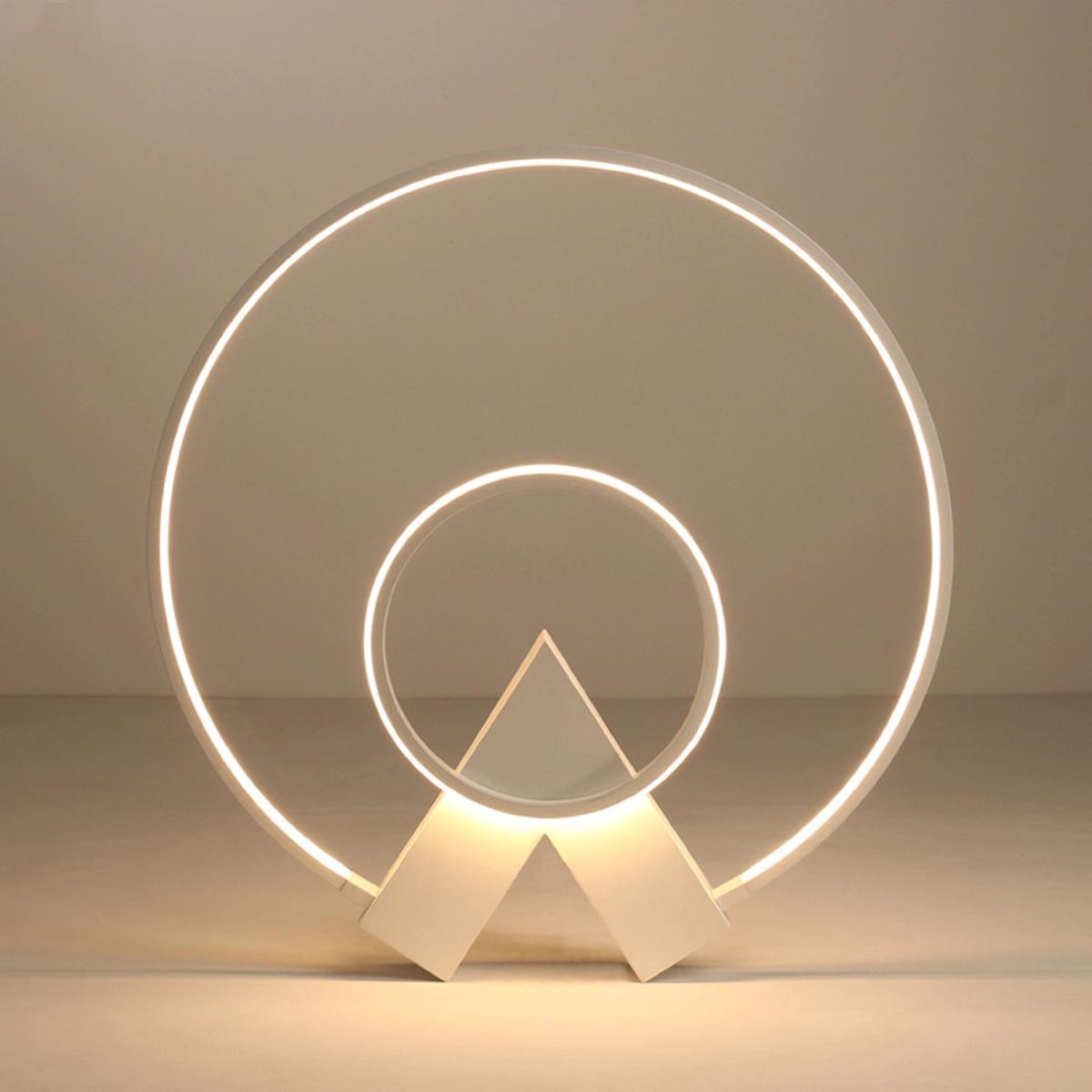 Geometric LED Semi Flush Light - White / Cool White – image 9
