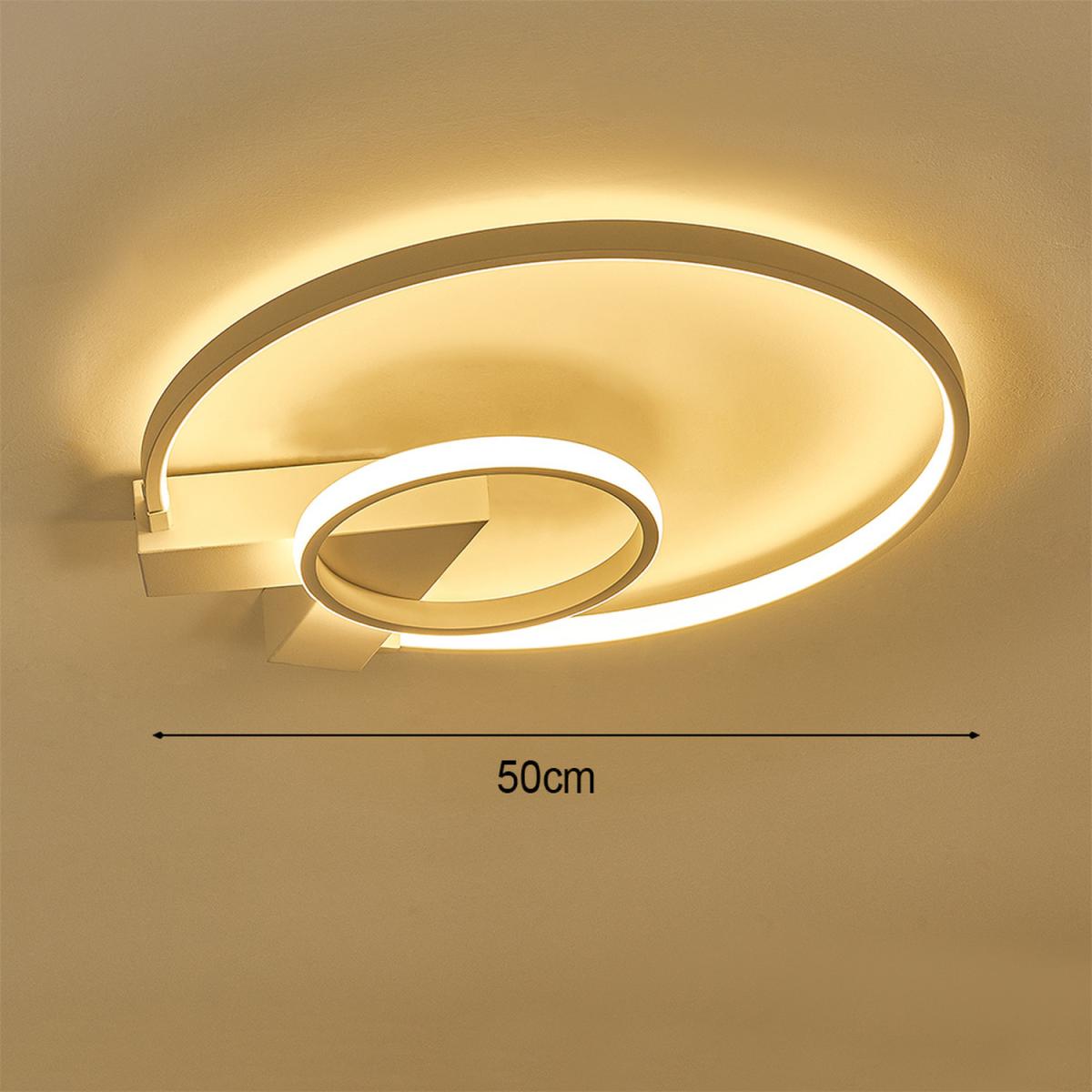 Geometric LED Semi Flush Light - White / Cool White – image 10