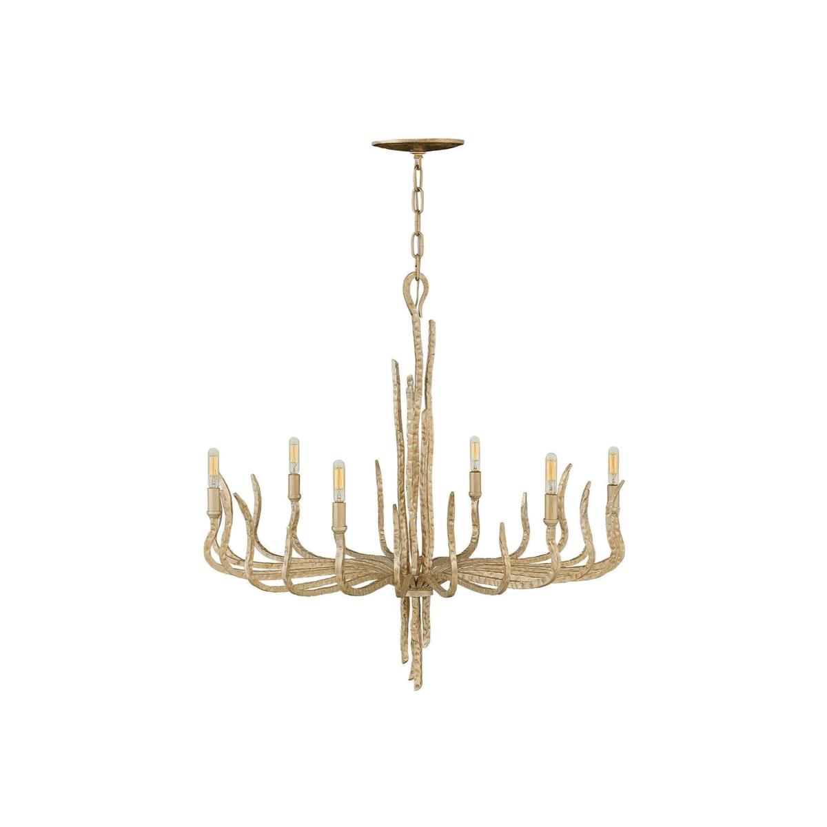 Spyre 6 Light Chandelier Gold Finish, E14 - Gold