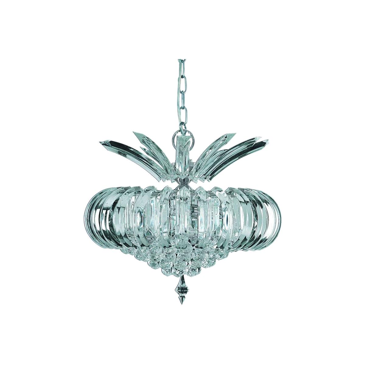 Sigma 5 Light Ceiling Pendant Chrome with Crystals, E14 - Chrome