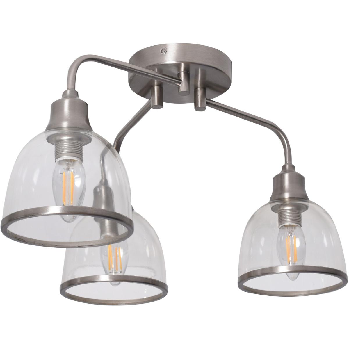 Cora 3 Light Ceiling Fitting - Nickel – image 2