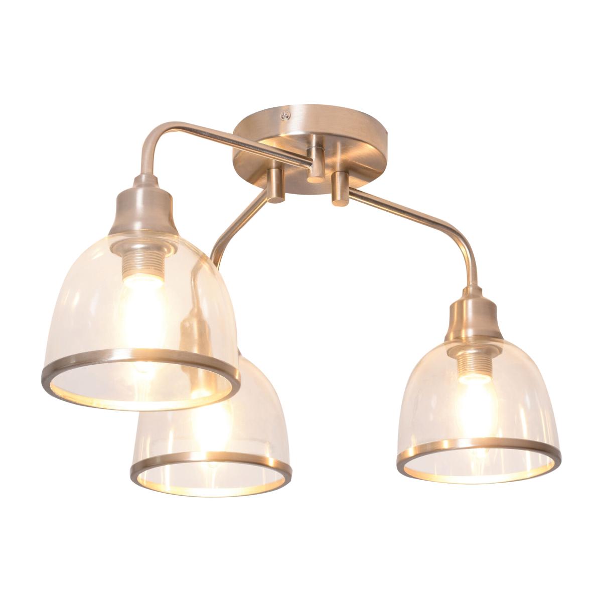Cora 3 Light Ceiling Fitting - Nickel – image 1