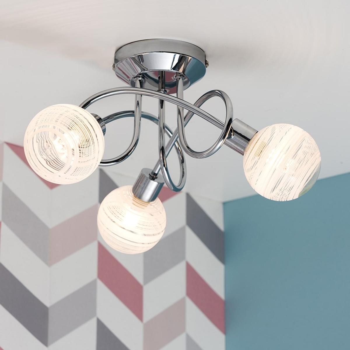 Maze 3 Way Silver Ceiling Bar Light - Silver – image 2