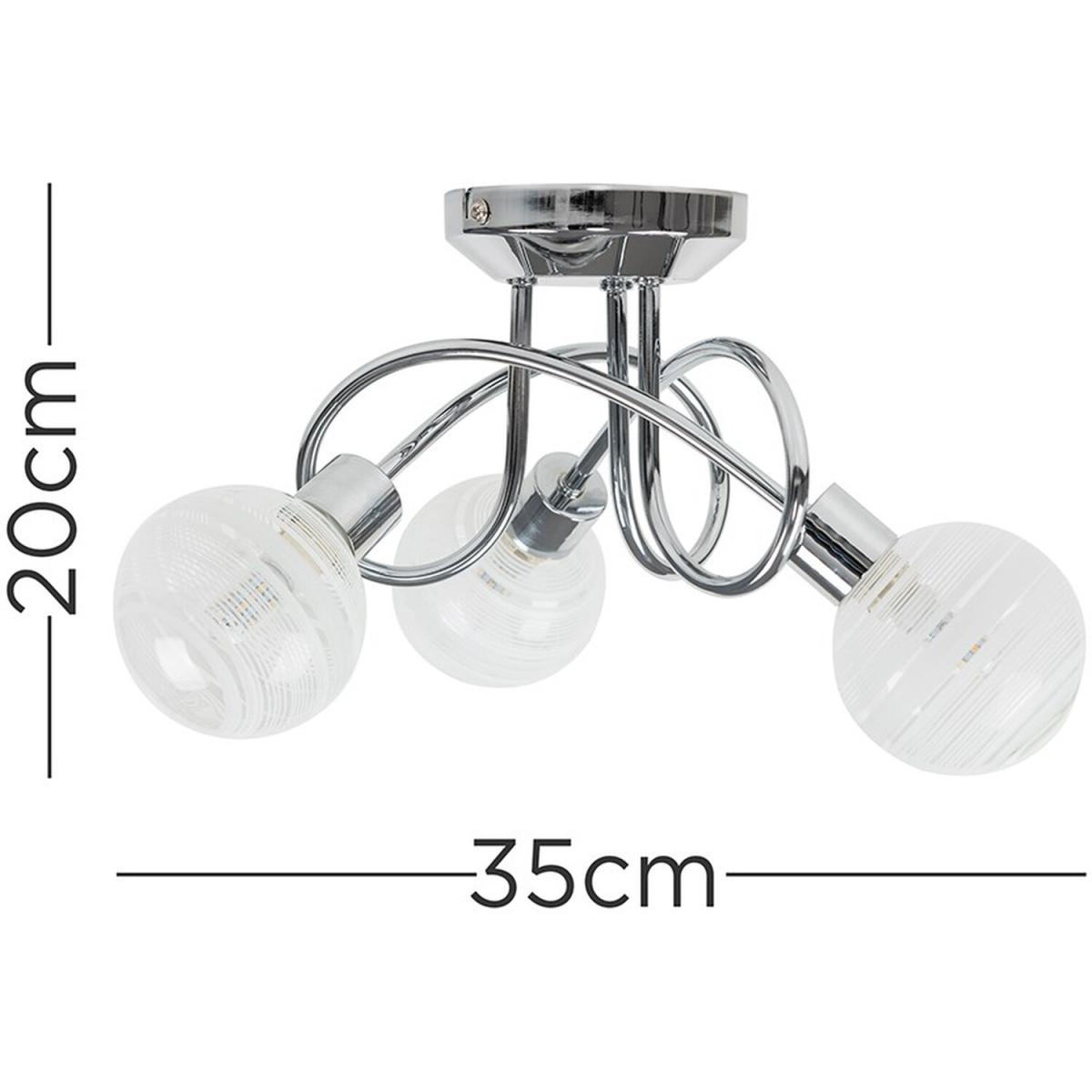 Maze 3 Way Silver Ceiling Bar Light - Silver – image 7