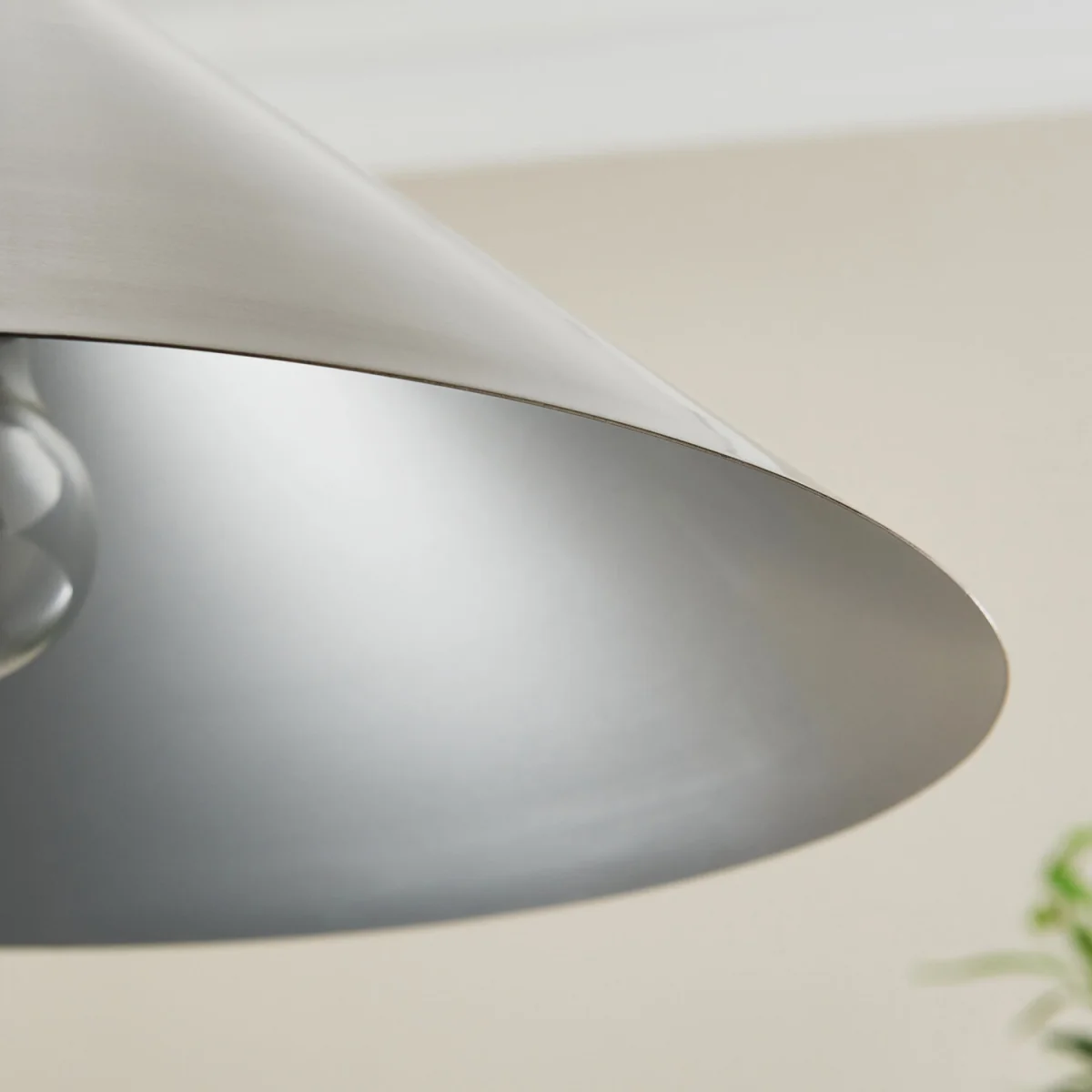 Fontana Ceiling Single Pendant Light - Brushed Chrome Plate With Matt Black Detail – image 5