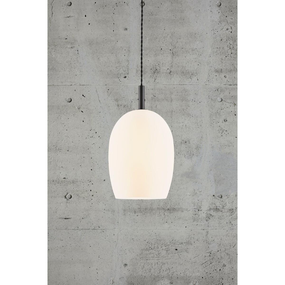 Uma 23cm Dome Pendant Ceiling Light Opal White, E27 - Opal White – image 3