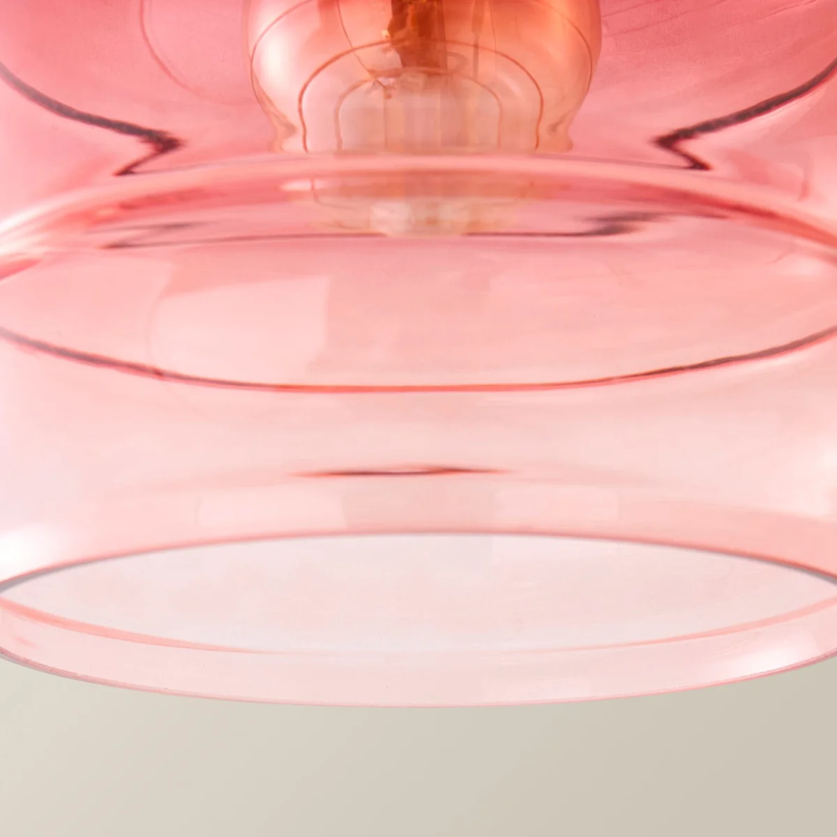 Giselle Ombre Berry Glass Easy Fit Ceiling Light Lamp Shade - Berry Pink / No - Berry Pink – image 5