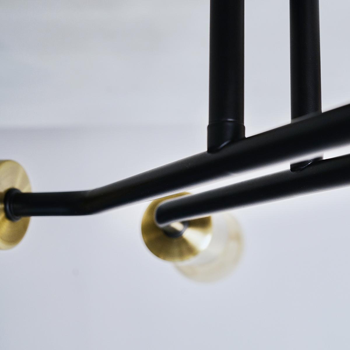 Modern 4 Way Semi Flush Matt Black And Gold Ceiling Light Fitting - Matt Black – image 4