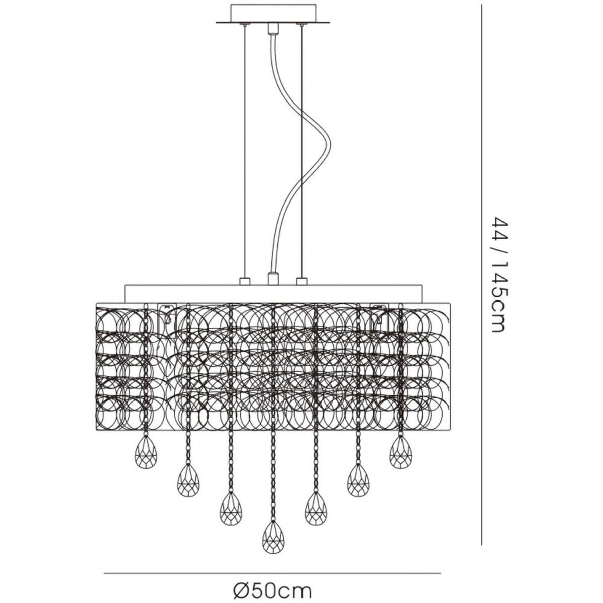 Adeline Ceiling Pendant 6 Light Polished Chrome, Crystal - Polished Chrome – image 2