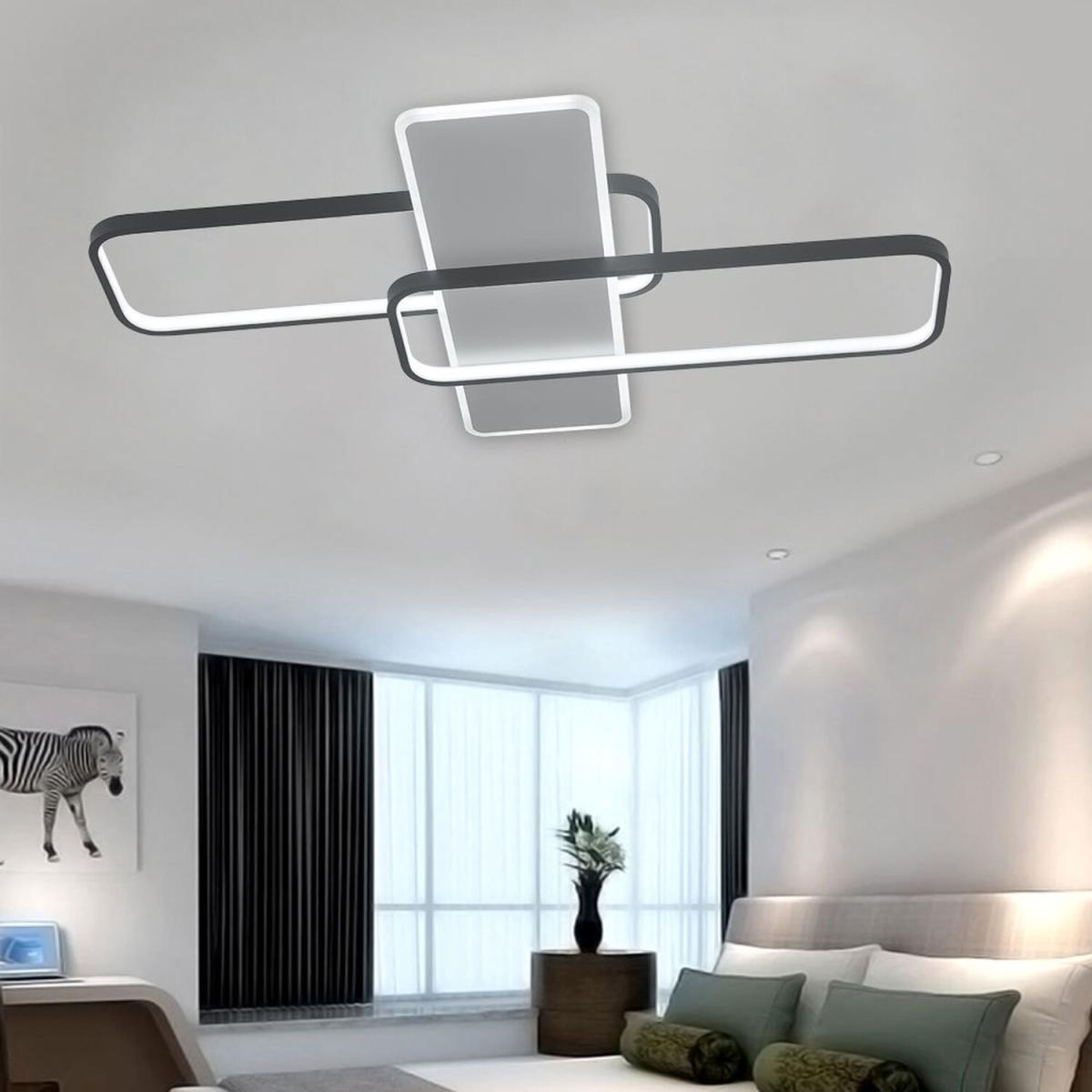 Rectangular LED Modern Ceiling Light - White Black / 4kg – image 3