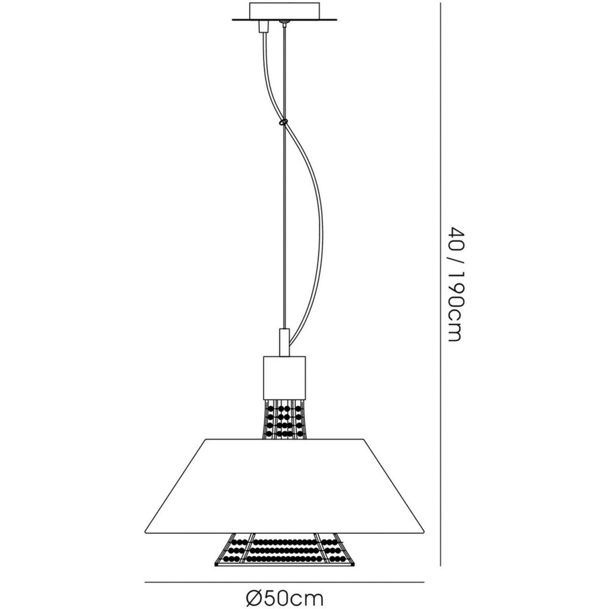 Davina Ceiling Pendant with White Shade 3 Light Polished Chrome, Crystal - Polished Chrome – image 3