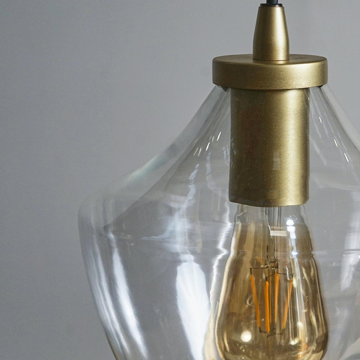 Aeralian Brass Ceiling Light With Clear Glass Pendant - Brass – image 4
