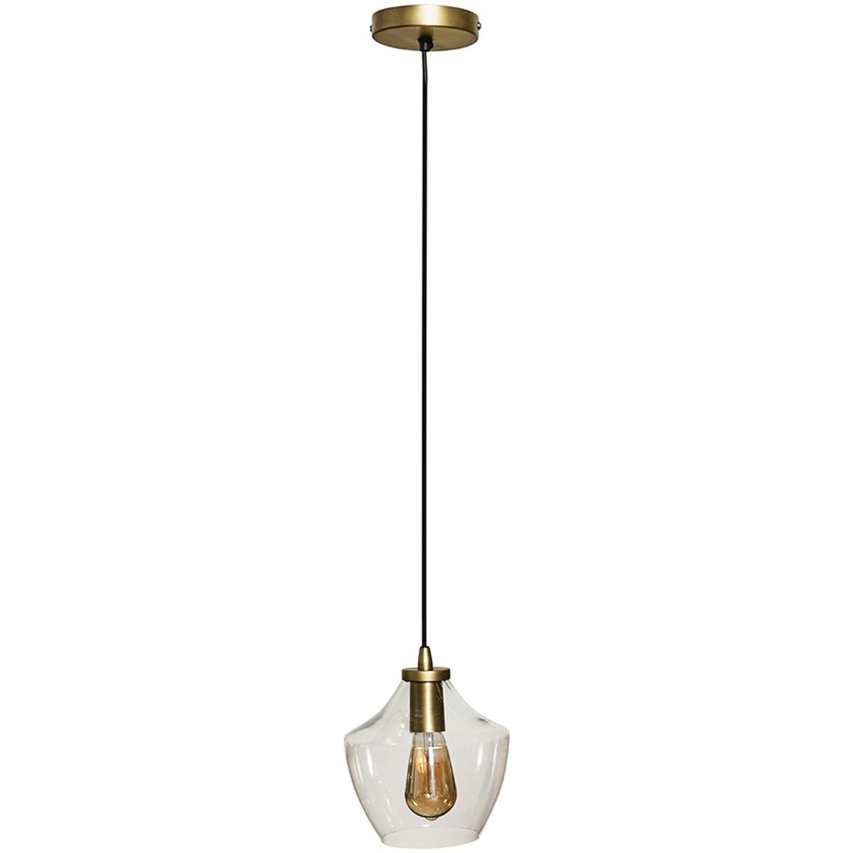 Aeralian Brass Ceiling Light With Clear Glass Pendant - Brass – image 5