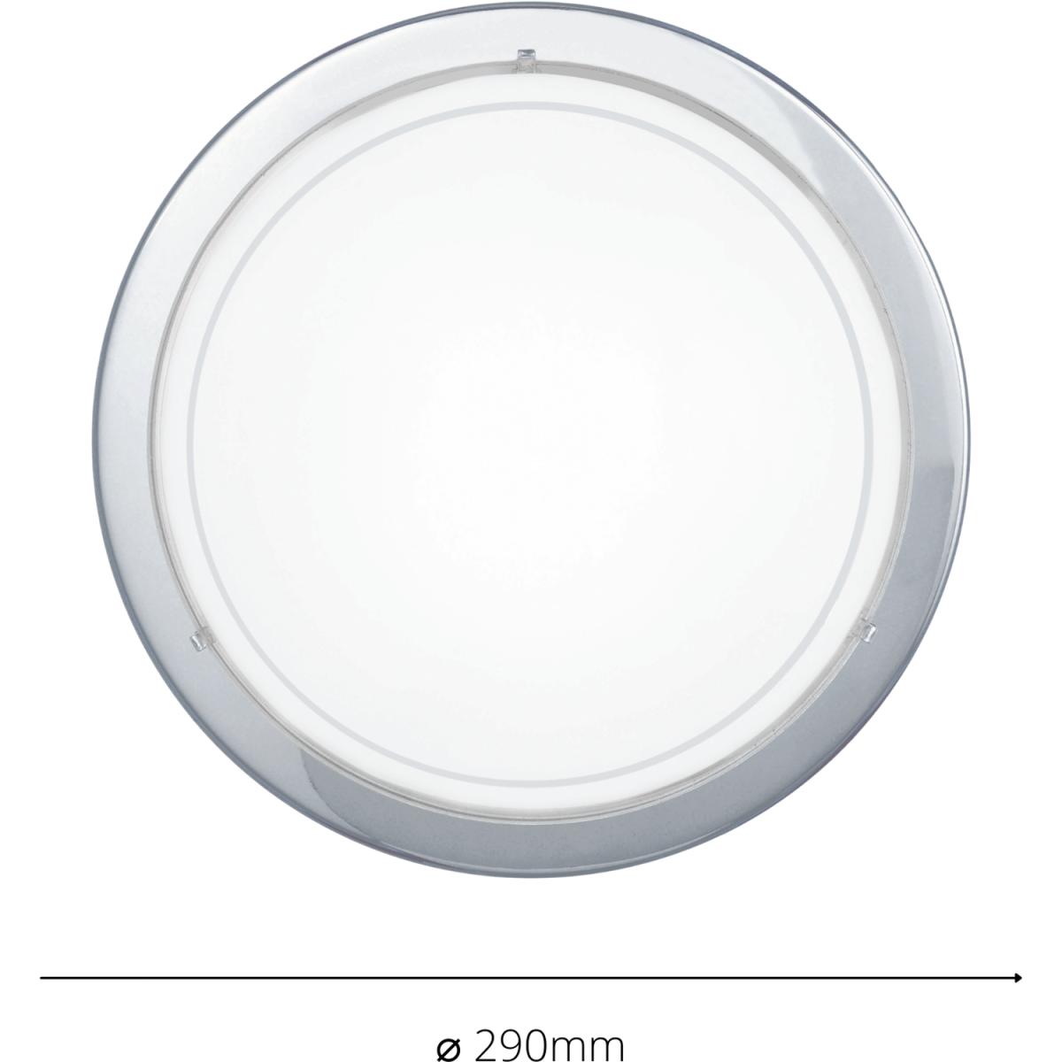 Eglo Planet 1 Chrome And White Metal Flush Wall Light - chrome – image 3