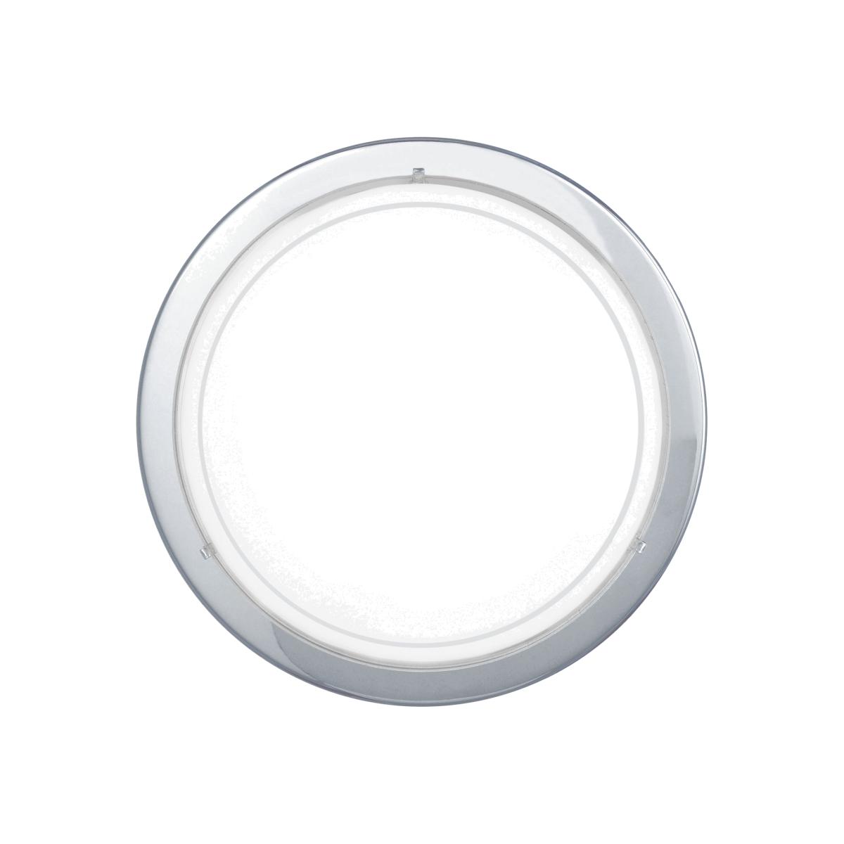 Eglo Planet 1 Chrome And White Metal Flush Wall Light - chrome – image 1