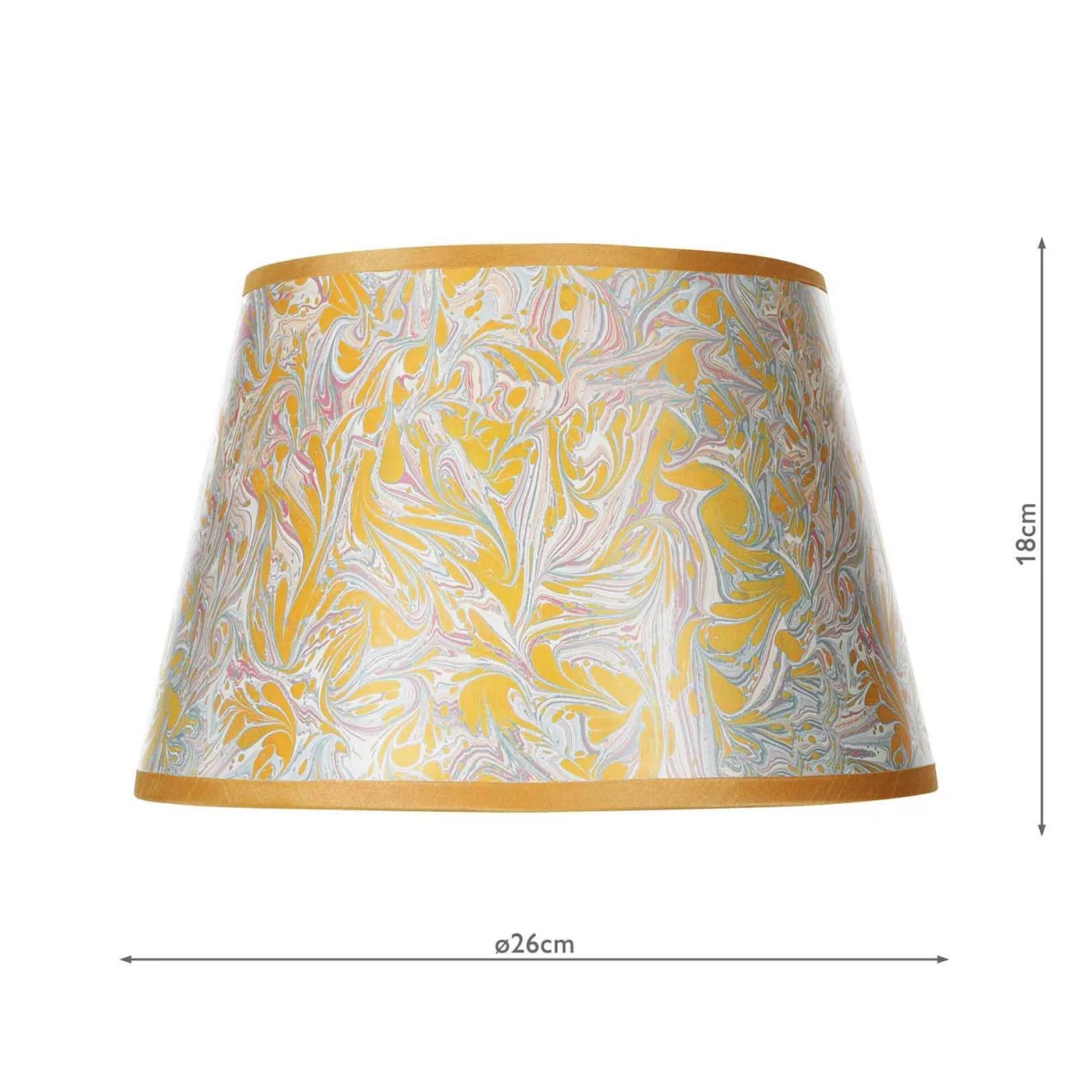 Frida Yellow Marble Tapered Drum Shade 26cm – image 2