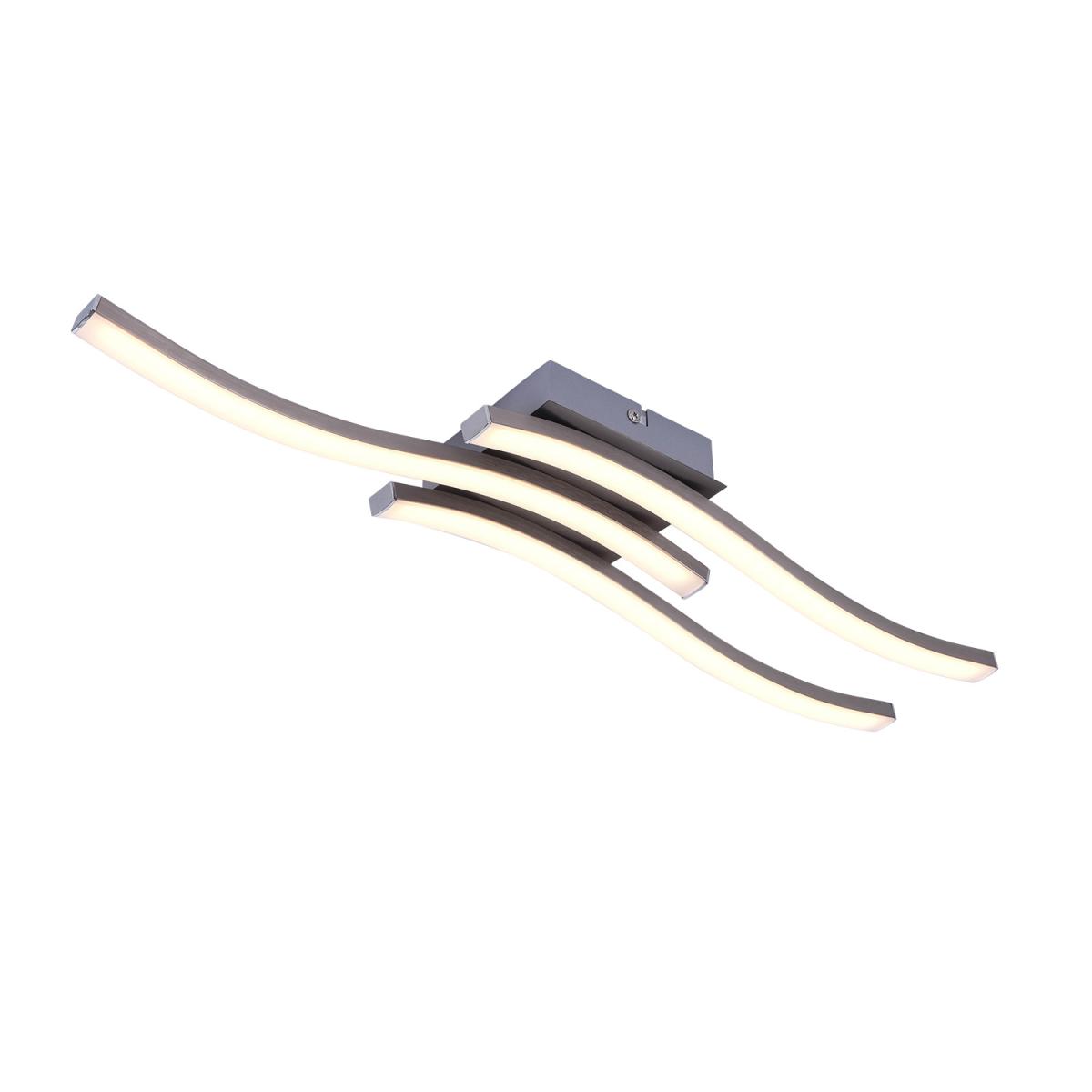 3-Light Linear LED Semi Flush Mount - Nickel – image 7