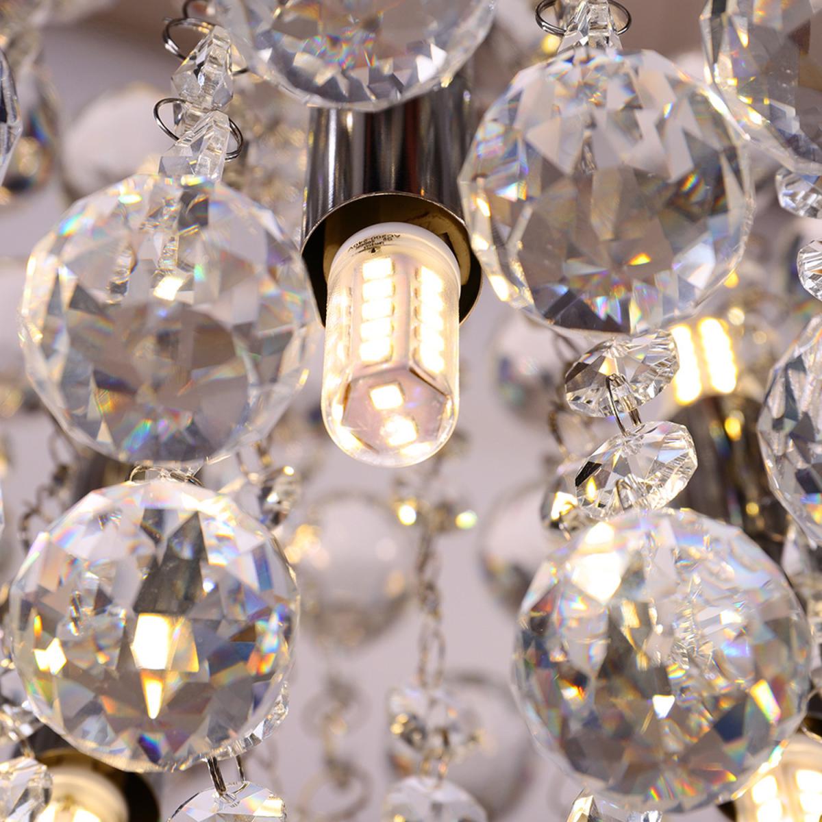 Round Semi Flush Mount Ceiling Light - Silver – image 3