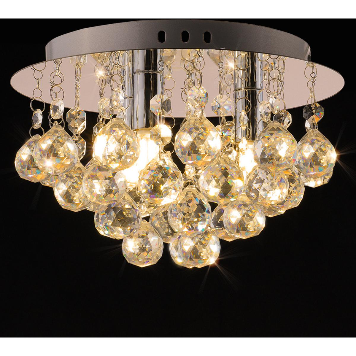 Round Semi Flush Mount Ceiling Light - Silver – image 4