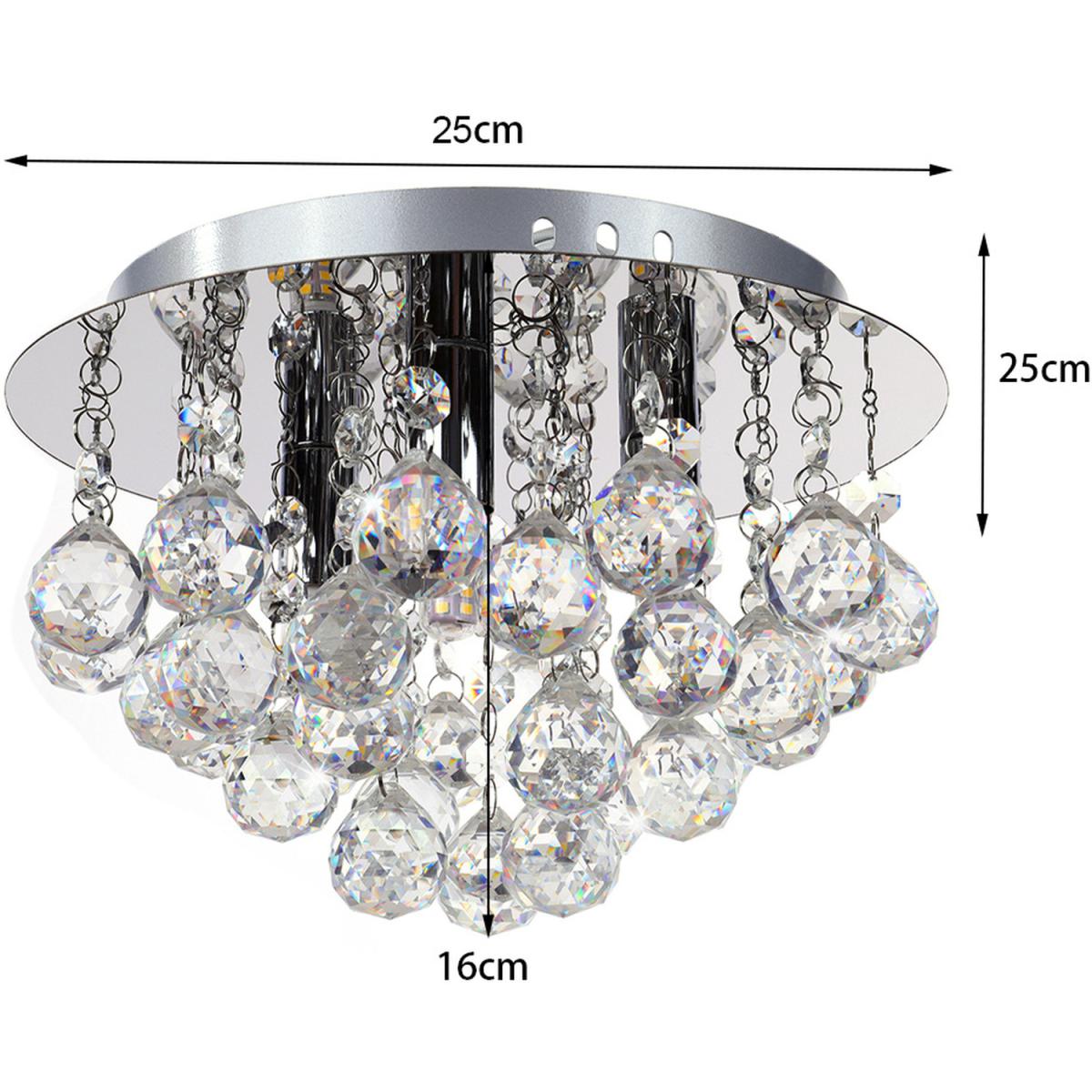 Round Semi Flush Mount Ceiling Light - Silver – image 5
