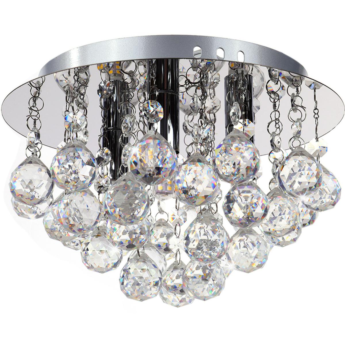 Round Semi Flush Mount Ceiling Light - Silver – image 6