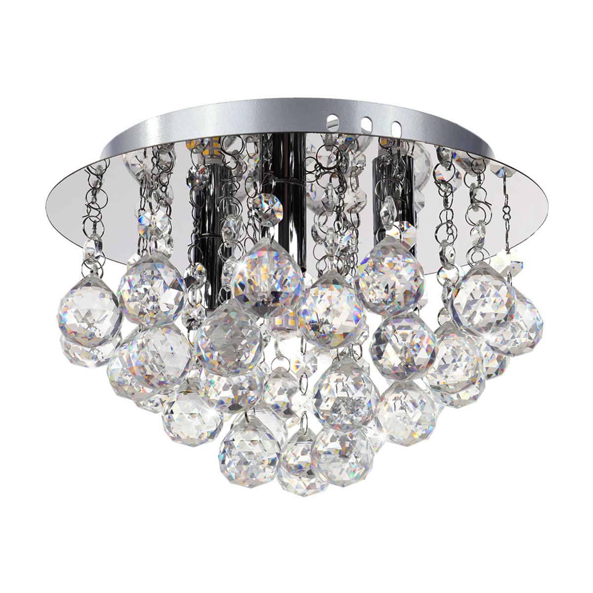 Round Semi Flush Mount Ceiling Light - Silver – image 1