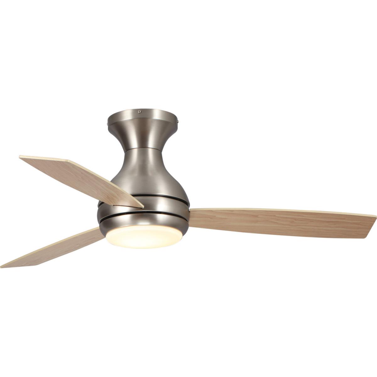 Ceiling Fan with LED Light Reversible AC Motor 3 Blades - Stain Nickel – image 3