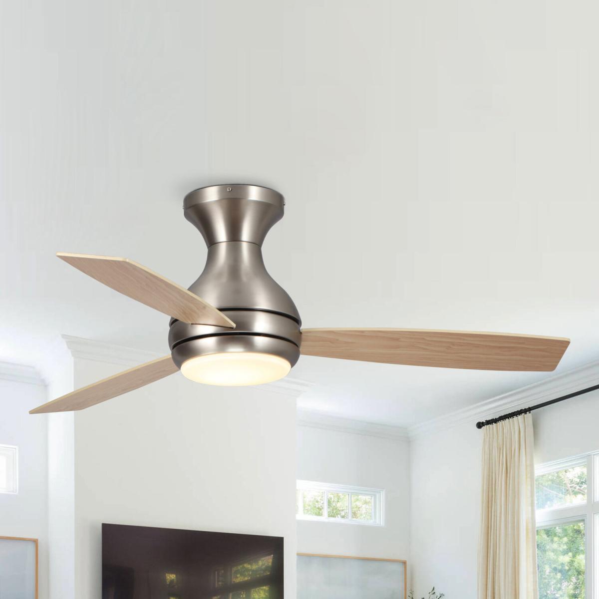 Ceiling Fan with LED Light Reversible AC Motor 3 Blades - Stain Nickel – image 7