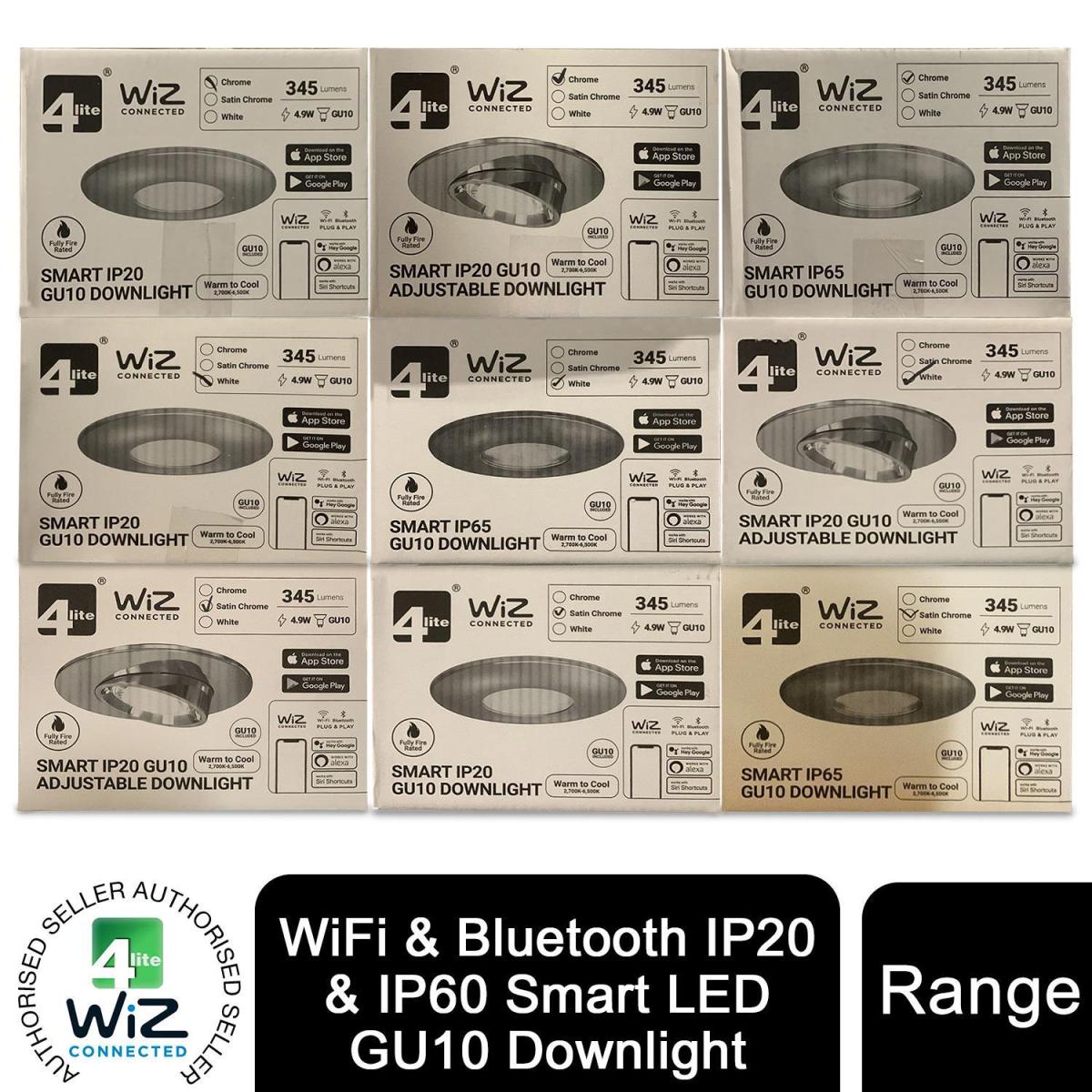 4lite WiFi And Bluetooth - IP20 Adjustable Satin Chrome - 4x IP65 Chrome / 4 / 12cm – image 4