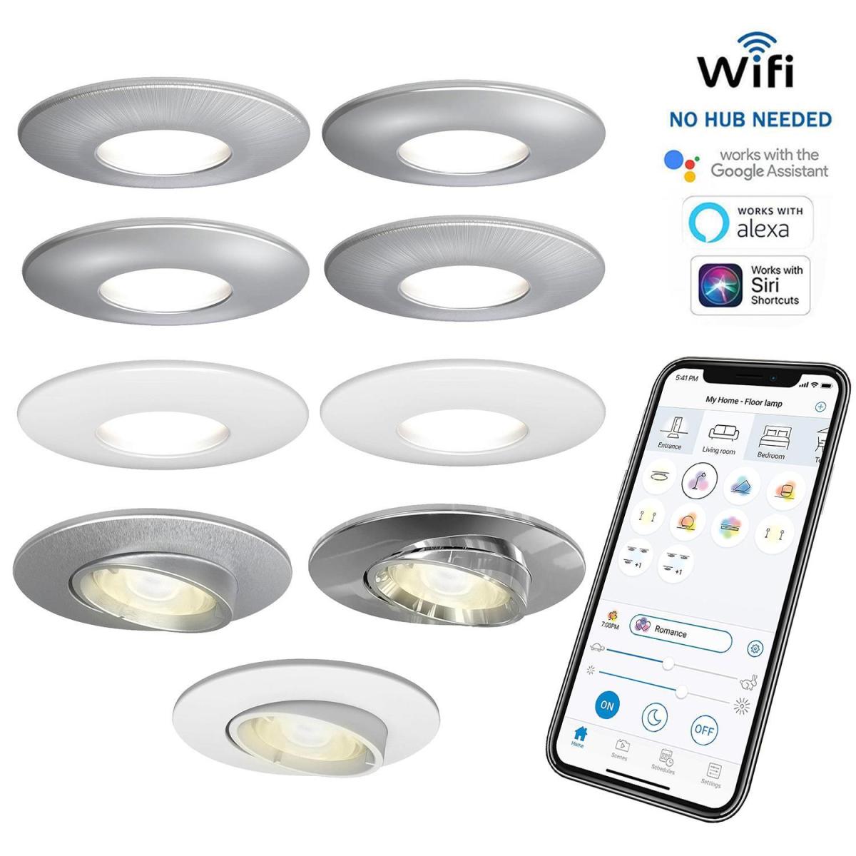 4lite WiFi And Bluetooth - IP20 Adjustable Satin Chrome - 4x IP65 Chrome / 4 / 12cm – image 6