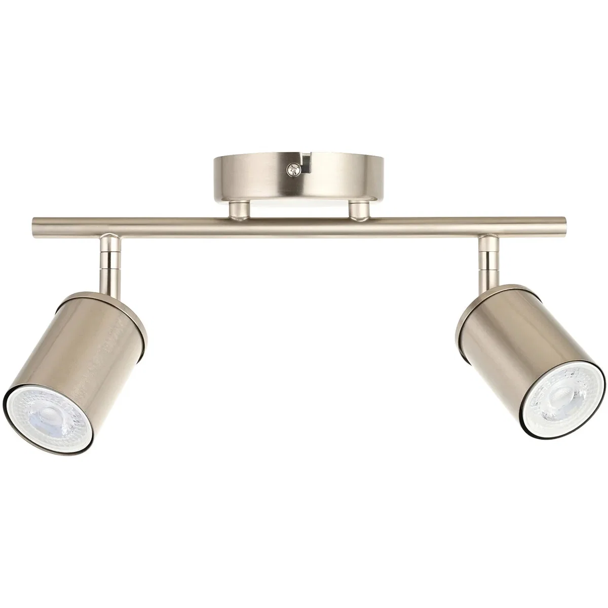 Set Of 2 Larbert Brushed Nickel 2 Way Adjustable Spotlight Fittings - Brushed Nickel – image 2