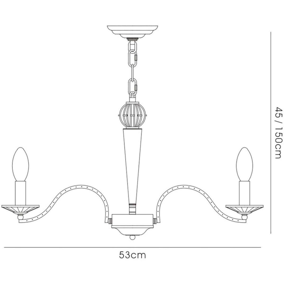 Niobe Ceiling Pendant Chandelier 3 Light Polished Chrome, Crystal - Polished Chrome – image 3