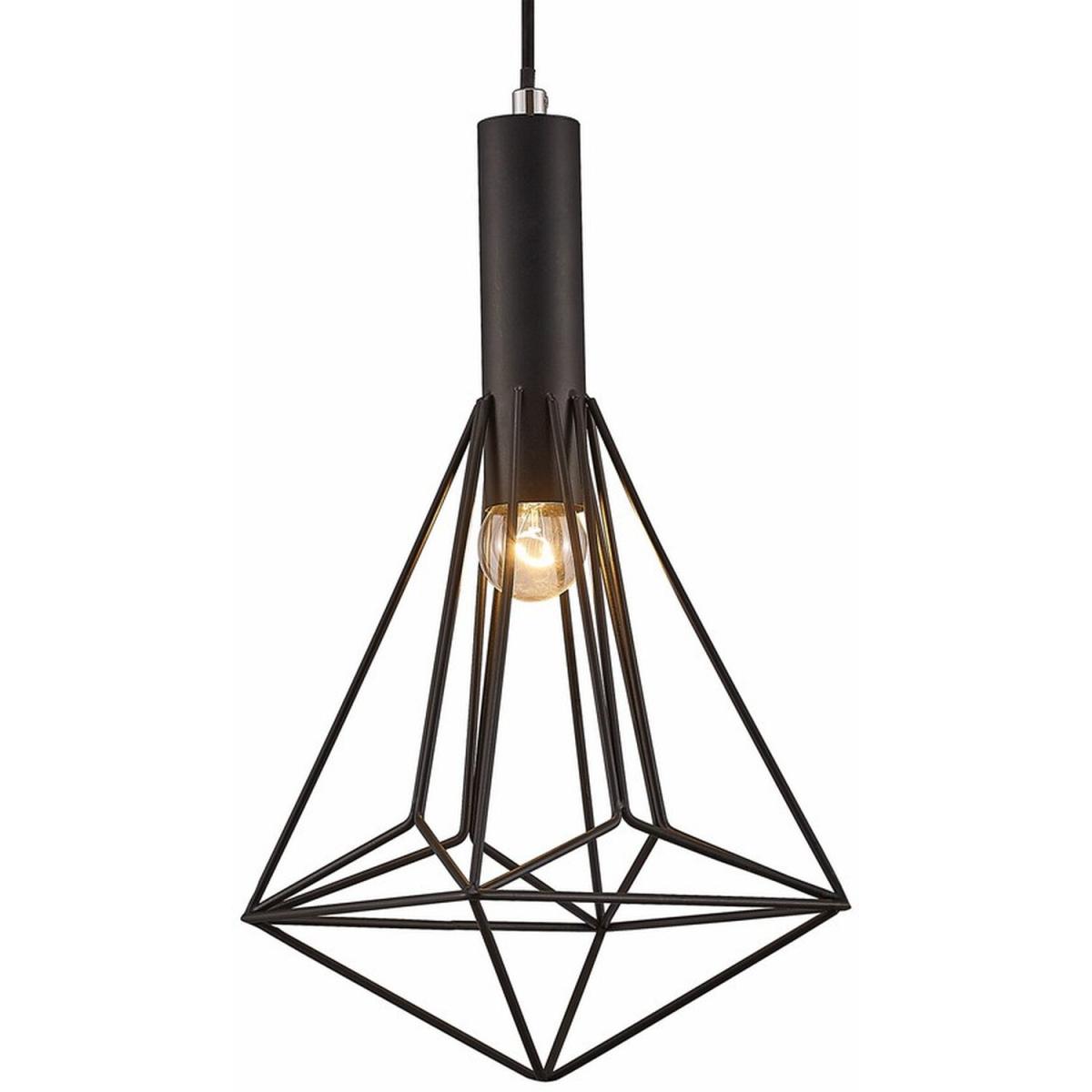 Kristoff Cage Ceiling Pendant 1 Light E27 Black - Black – image 2